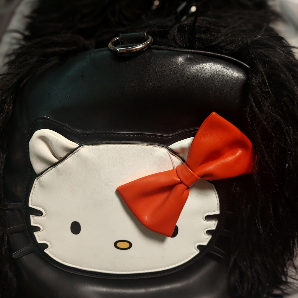 Hello Kitty Black and White Travel Bag with Orange Bow